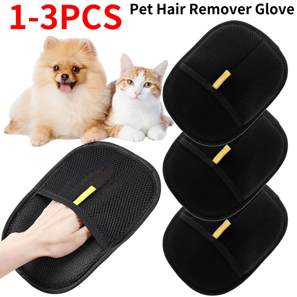 Pet Hair Remover Mitt Pet Hair Remover Gloves Deshedding Brush Glove for Dog Cat Rabbit with Long/Short/Curly Hair