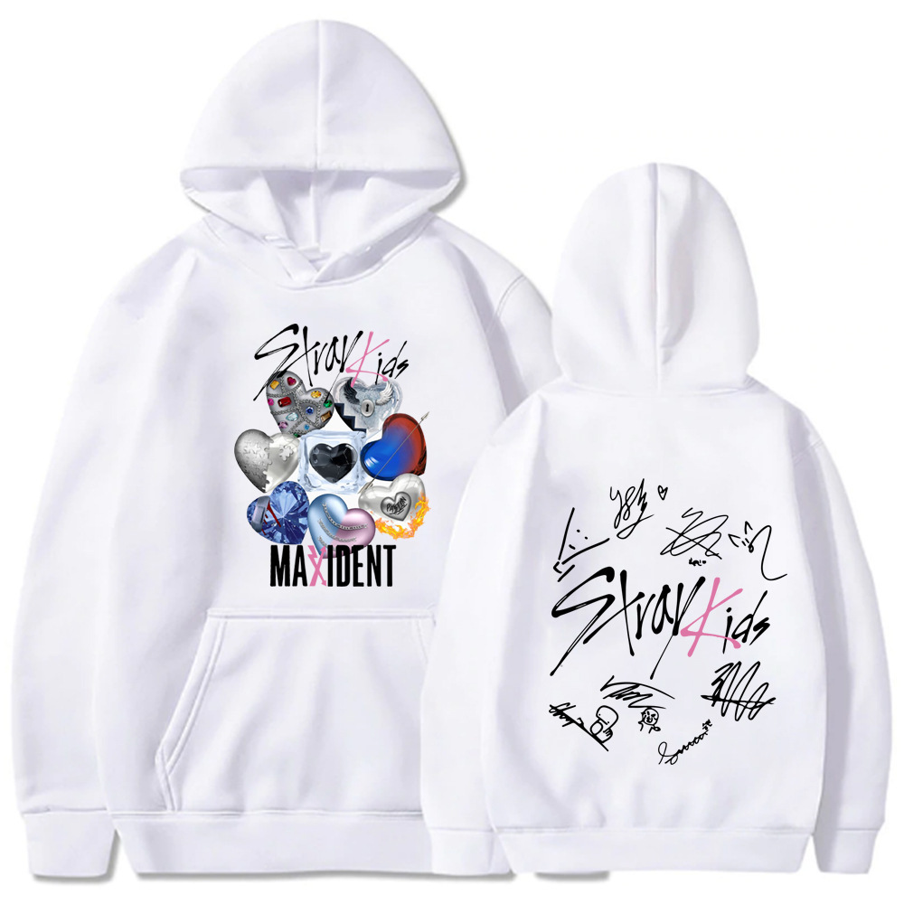 Wholesale Custom Stray Kids 2025 World Tour Hoodie Maxident Merch Streetwear Pullover Unisex Anime Kpop Concert Wear - TT6429-L22