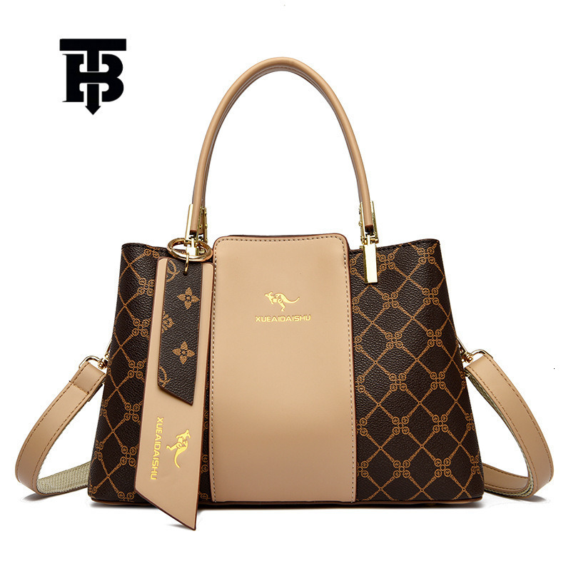 TB BHULAMTE Free Shipping Designer Luxury Soft Leather Women's Large Capacity Handbag With Vintage Floral Splicing Single Shoulder Crossbody Bag 