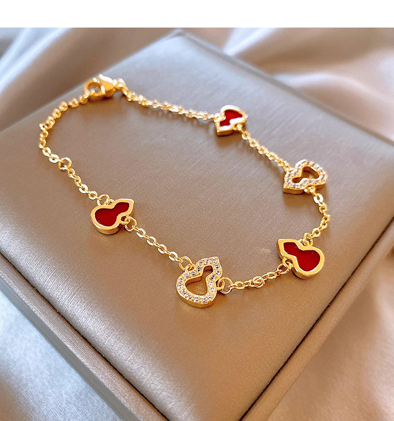 New Chinese Zircon Gourd Splicing National Style High-end Fashion Bracelet Internet Celebrity Niche Commuting Jewelry - view 8