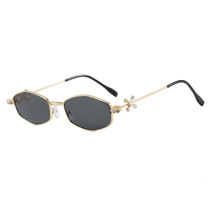 2025 Trendy Geometric Jewelry Sunglasses Luxury Polygonal Frame Shades for Women
