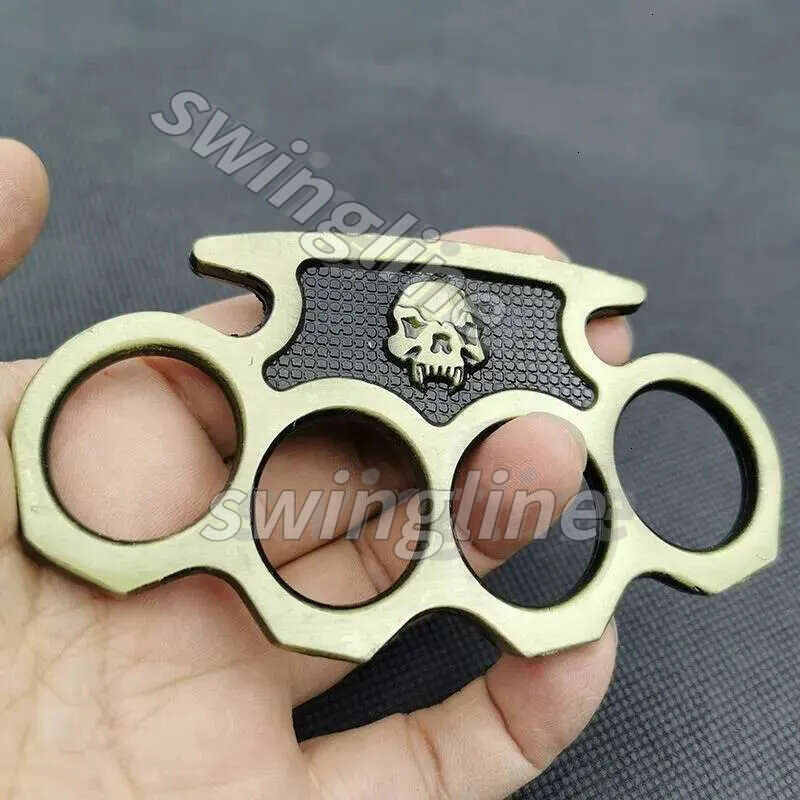 Metal Brass Knuckle Duster Four Finger Self Defense Safety Men and Women Bracelet Fiess Portable EDC Pocket Tool