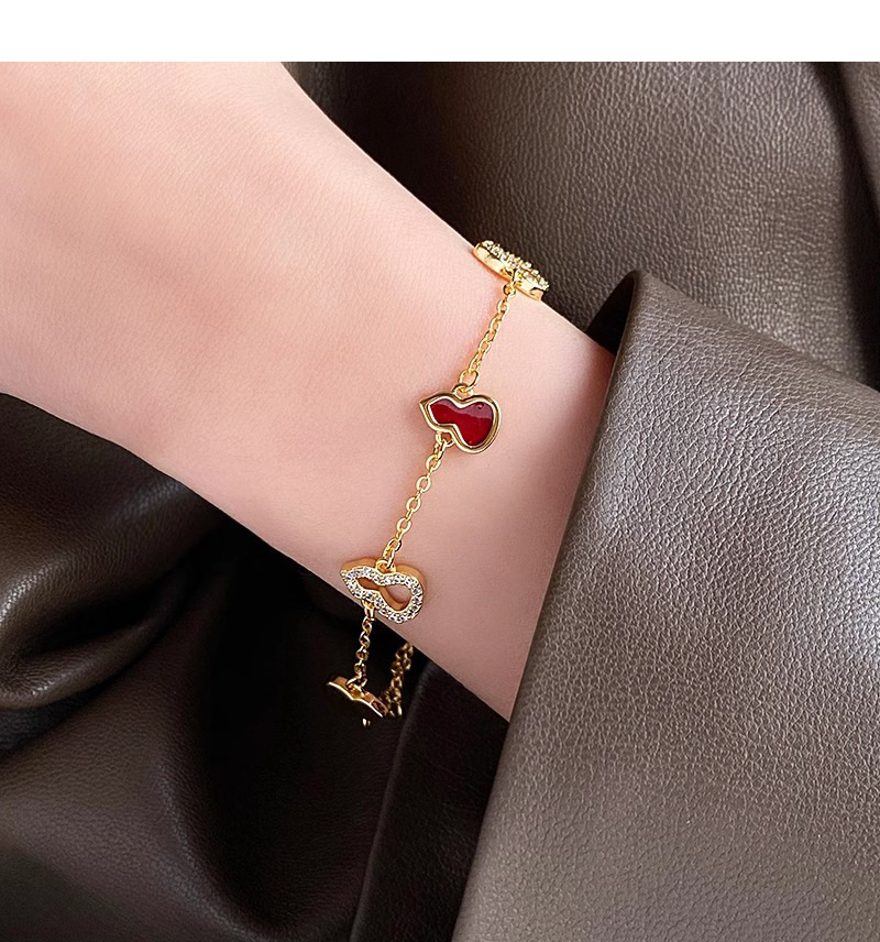 New Chinese Zircon Gourd Splicing National Style High-end Fashion Bracelet Internet Celebrity Niche Commuting Jewelry - view 7