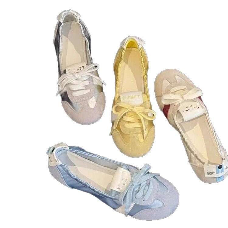 2025 New Casual Ballet Flats Summer Sneakers White Little Chanel Style Minmin German Training Shoes for Women