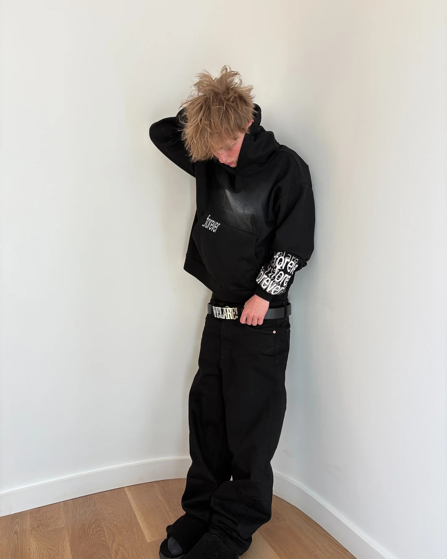 Harajuku forever hoodies tracksuit men oversized sweatshirt y2k tops polyester clothes goth couples streetwear men clothing 250825