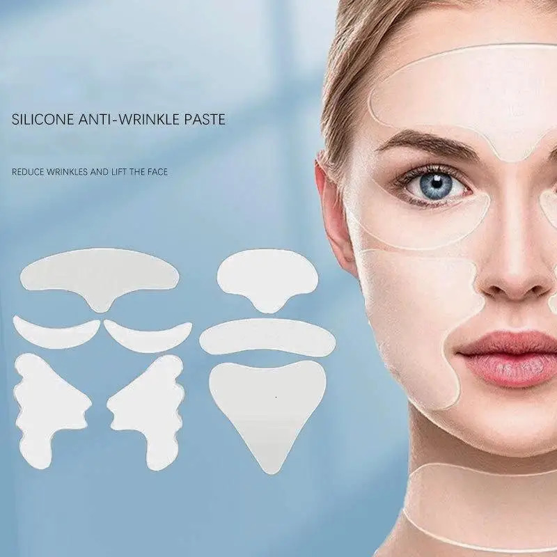 Silicone anti-wrinkle patch beauty patch eye patch 11-piece set face patch nasolabial fold lifting patch firming face forehead p 250819