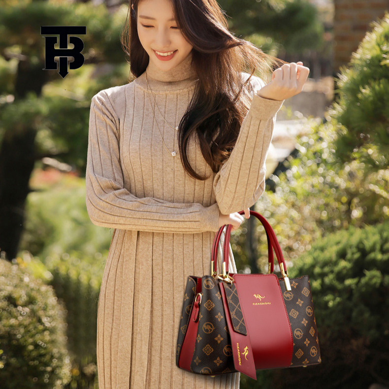 TB BHULAMTE Free Shipping Designer Luxury Soft Leather Women's Large Capacity Handbag With Vintage Floral Splicing Single Shoulder Crossbody Bag 