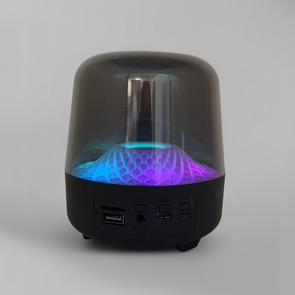 Sound Box Bluetooth Subwoofer Colorful Glass Home High Volume Wireless Computer Audience RGB LED Desktop Portable Speaker Festival New Year Gift
