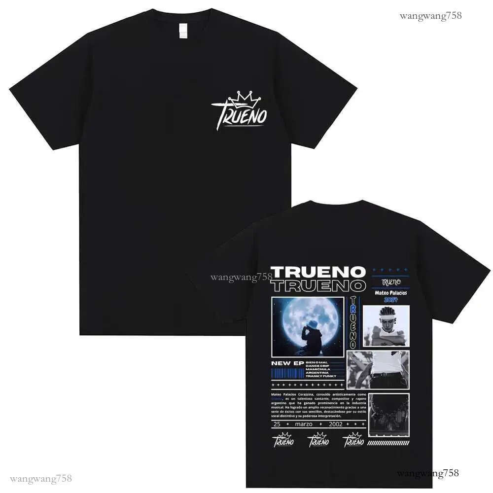 Rapper Trueno Graphic T-shirt Male Hip Hop Fashion T Shirts Mens Casual Pure Cotton Oversized Tshirt Unisex High Quality Tees X250203