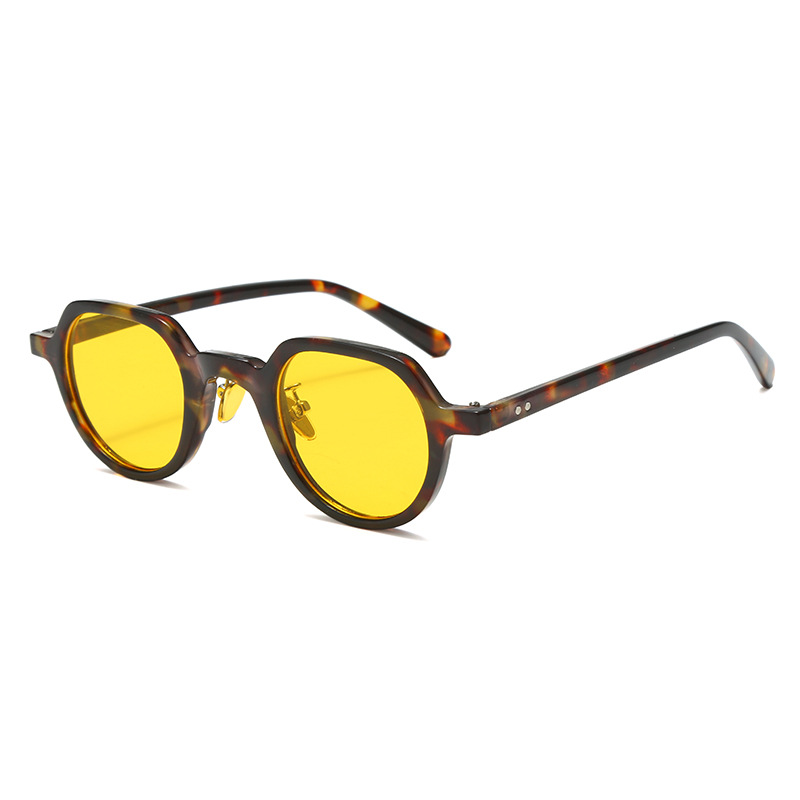 Trendy Round Small Frame Sunglasses Unisex Fashionable Retro Sun Glasses for Small Faces
