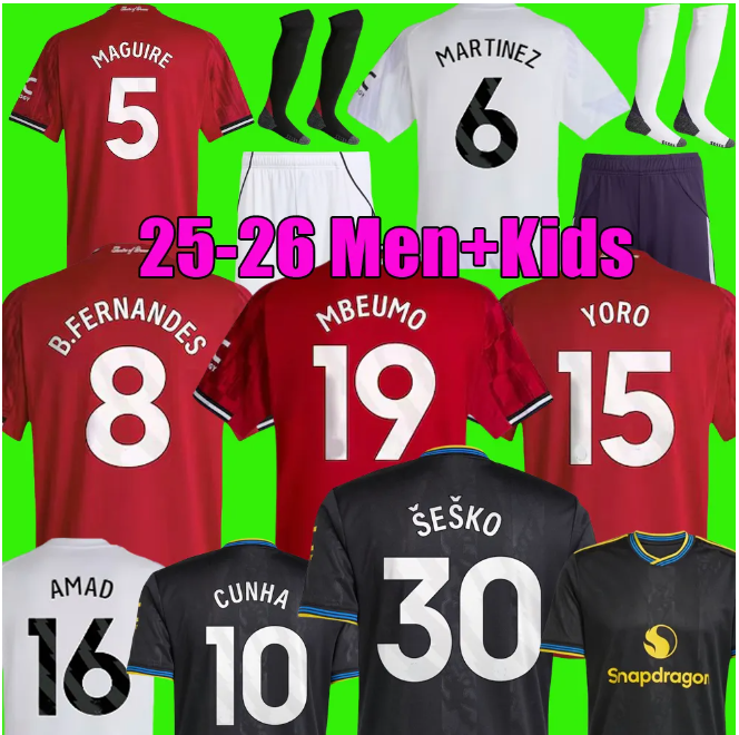 25 26 ZIRKZEE MBEUMO SESKO soccer jersey B. FERNANDES GARNACHO HOJLUN 2025 MOUNT MAZRAOUI UGARTE AMAD YORO DALOT CUNHA