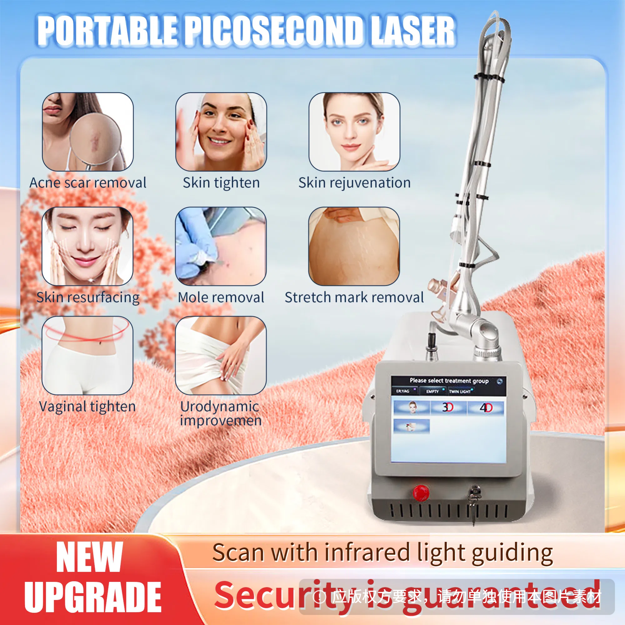 Professional Fractional Co2 Laser Machine 10600nm Laser Vaginal Repair Wrinkle Removal Pigmentation Reduction Acne Scars Multifunctional Salon Beauty 