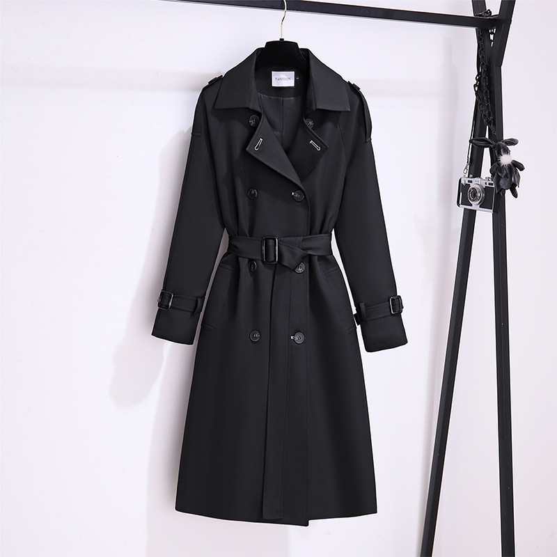 HighEnd Elegant MidRange Trench Coat for Women MidLength New Autumn Korean Style WaistCinching Classic Fashion Jacket Ins Trend