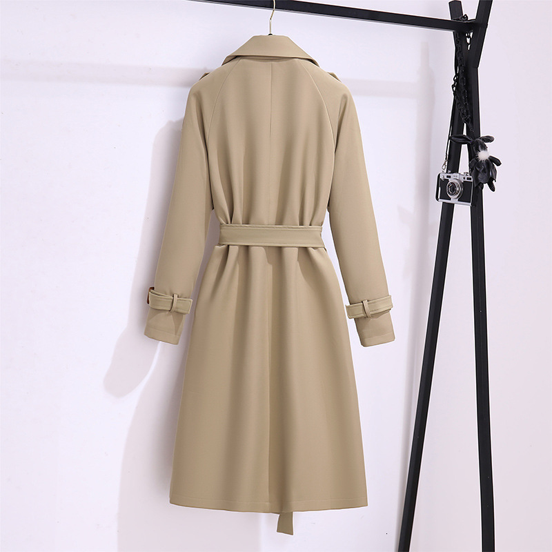 HighEnd Elegant MidRange Trench Coat for Women MidLength New Autumn Korean Style WaistCinching Classic Fashion Jacket Ins Trend