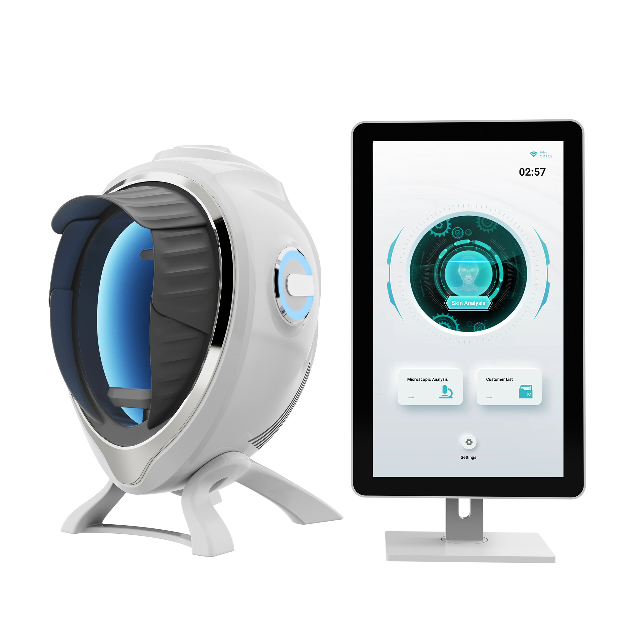 3D Facial Detection Mirror Acne Scanner Skin Analysis Detector With Facial Detection Camera Professional for Skincare Management