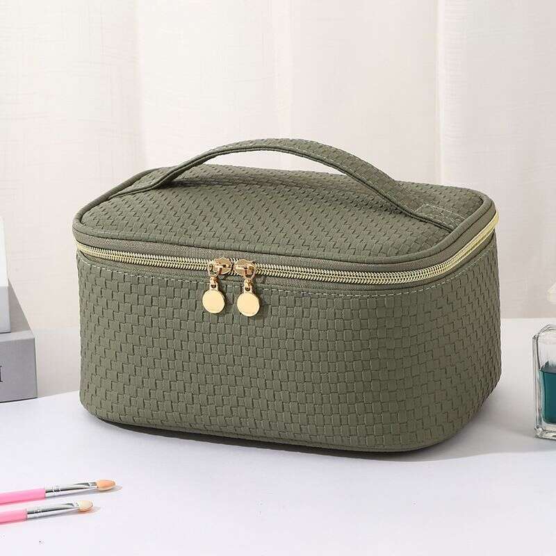 Women's Bags New portable hand held cosmetic high end large capacity women's travel toiletries skin care products data cable storage bag