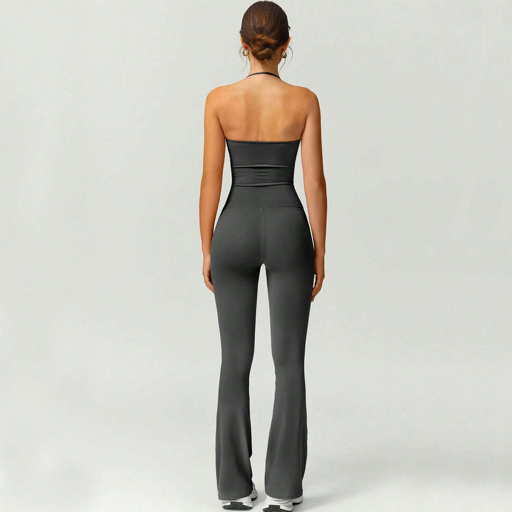 Suspender Long Pants Yoga Jumpsuit Two-Way Wear Waist-Cinching Hip-Lifting Sports Fitness Bodysuit 59