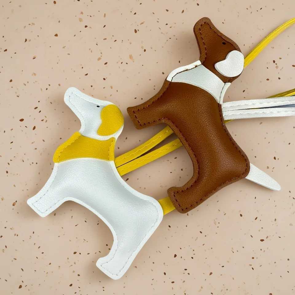 Designer Ab ScarfSty Puppy Bag Charm PU ather Dog Pendant for Purses Packs G250825