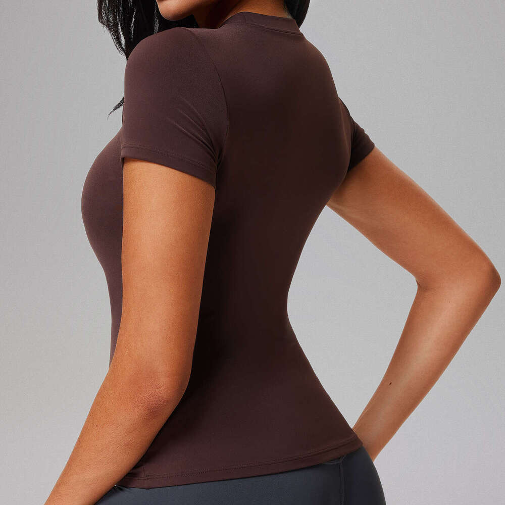 New Casual Sports T-Shirt for Women, Slim Fit, Quick-Dry, Barely-There Feel, Fitness Top, Running Yoga Shirt, Short Sleeve 77