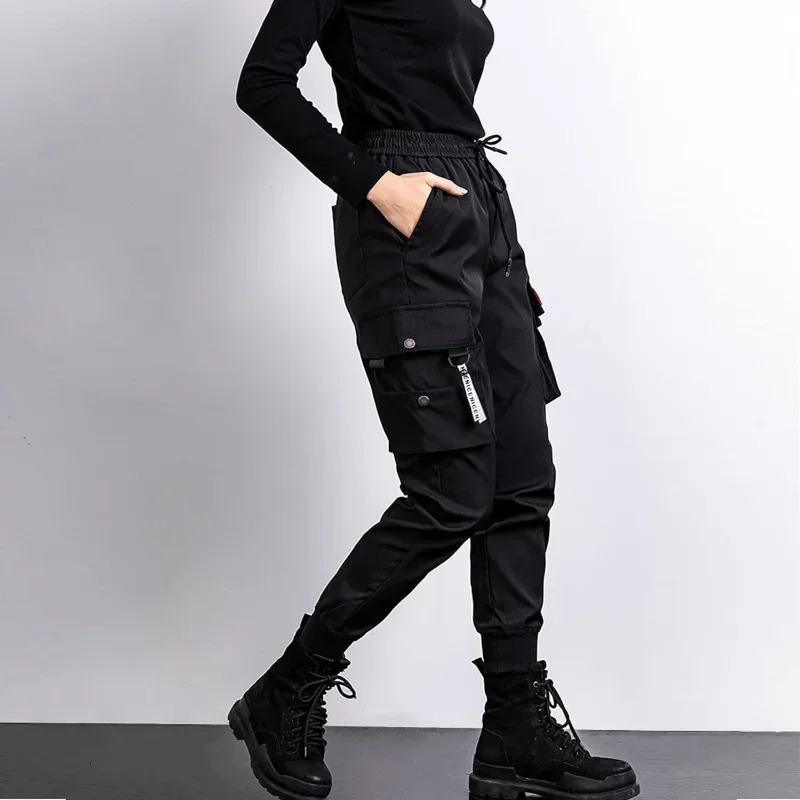 Black Work Pants for Women in Spring and Autumn Ins Trendy and Versatile Slimming Elastic AnkleLength Sports Pants 250825