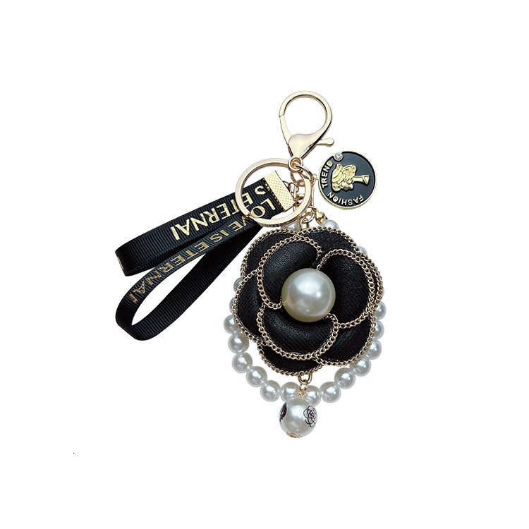 Pearl Camellia - Korean Style Bag Charm, Car Ornament & Jewelry Keychain Z260130