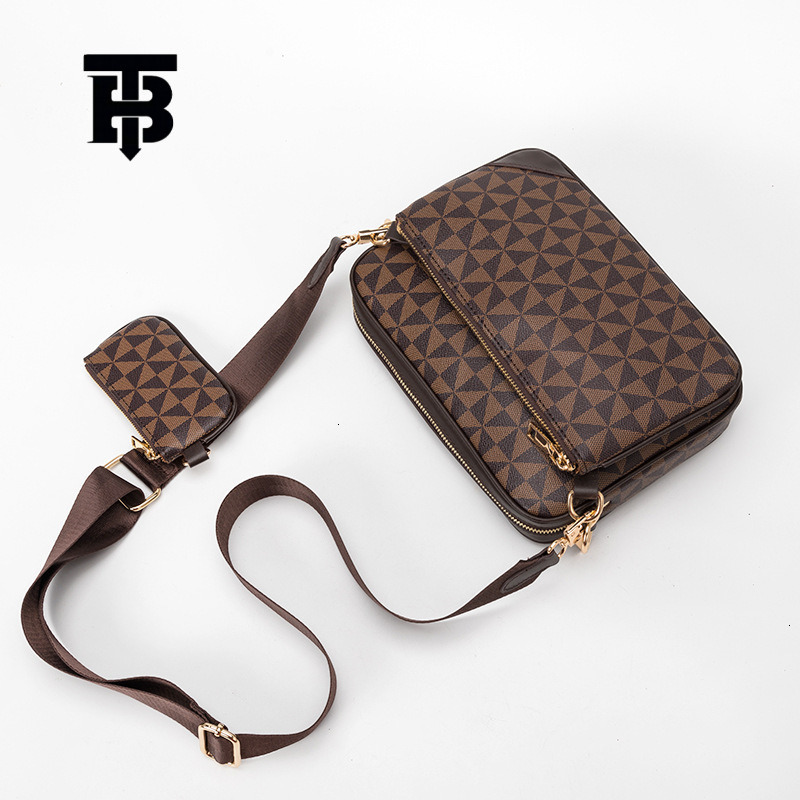 TB BHULAMTE Free Shipping Designer Women's Geometric Printed Handbag European And American Popular Single Shoulder Crossbody Bag Luxury Three In 