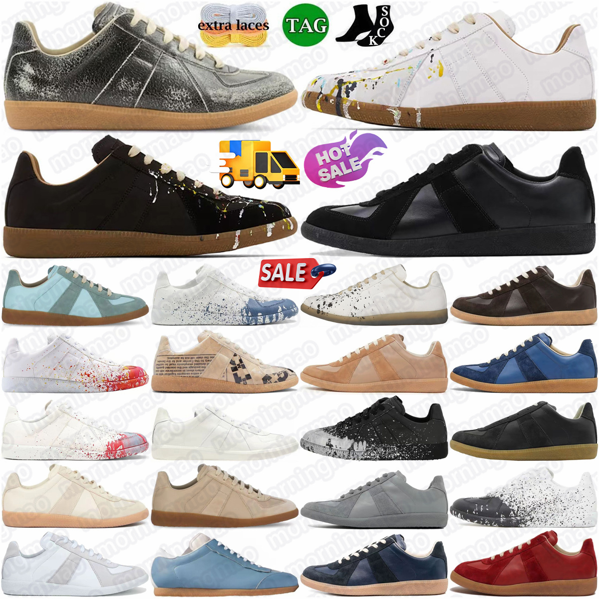 mason margeila shoes mm6 designer sneakers German Army Trainer White Grey Gum Black Smoke Green Painter Beige Papyrus Brown Nutmeg Yellown