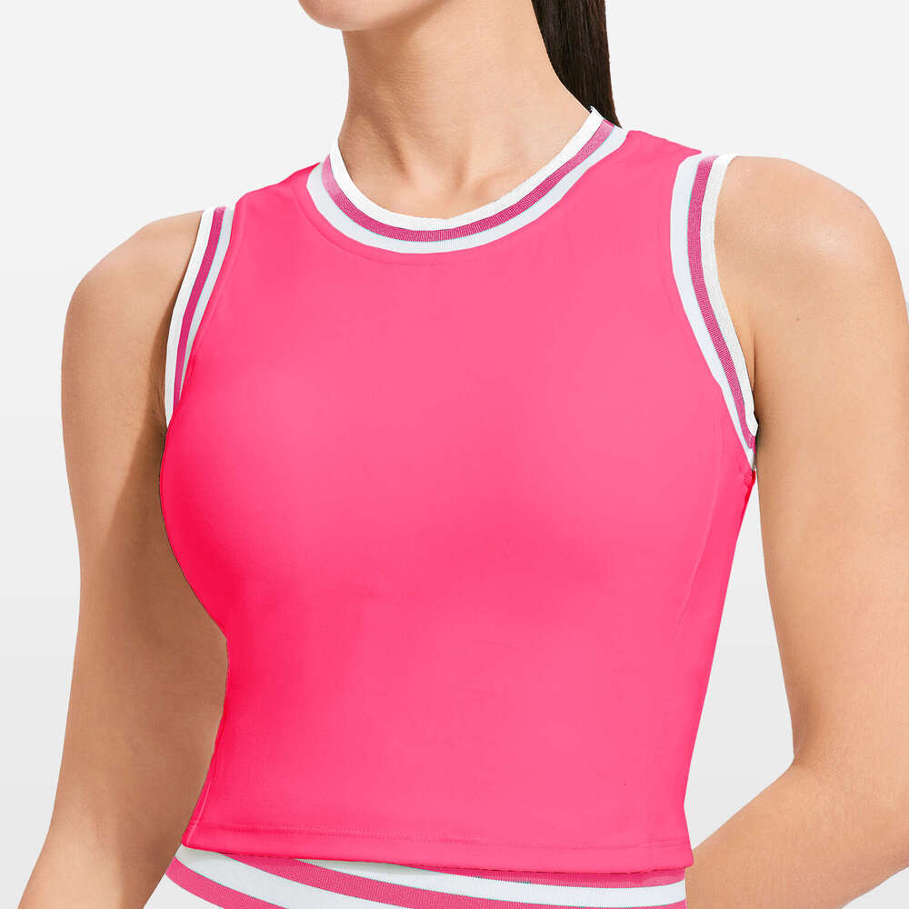New Sports Short Sleeve Women's One-piece Fixed Cup Top Mesh Breathable Fitness Yoga Wear Vest 5b