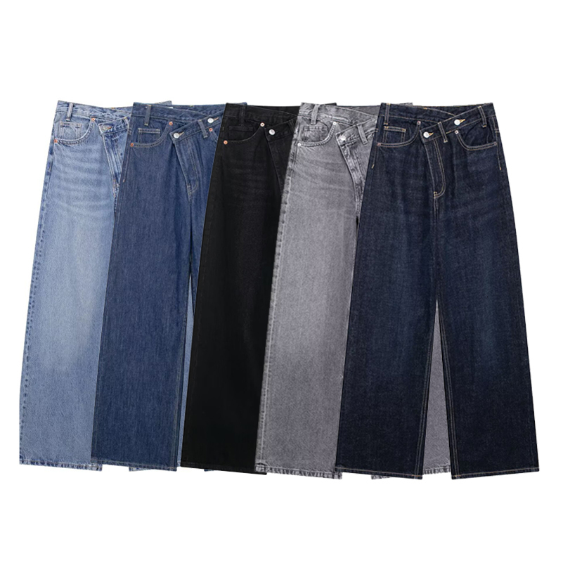 Willshela Women Fashion Denim Solid Front Zipper Straight Pants Jeans Vintage High Waist Full Length Female Chic Lady Trousers Z260313