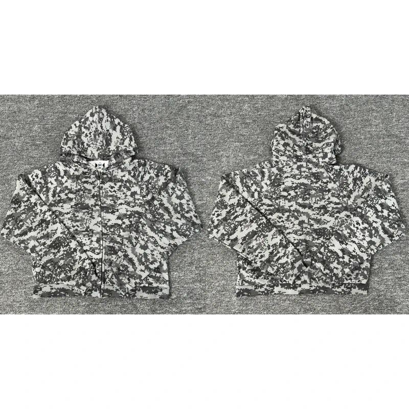 Men's Pants High Street Clothing Mertra Casual Embroidered Pattern Multi-pocket Autumn Winter Grey Fleece Sweatpants Z260315