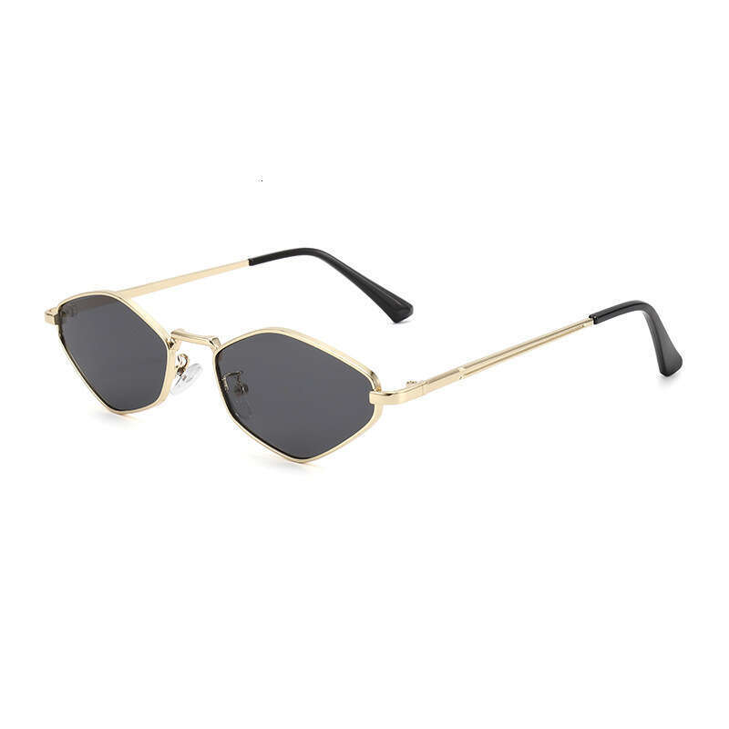 luxury Sunglasses Designer women sun glasses Diamond shaped Polygonal Small Frame men 2025 New Metal Runway Simple Ins two Style eyeglasses