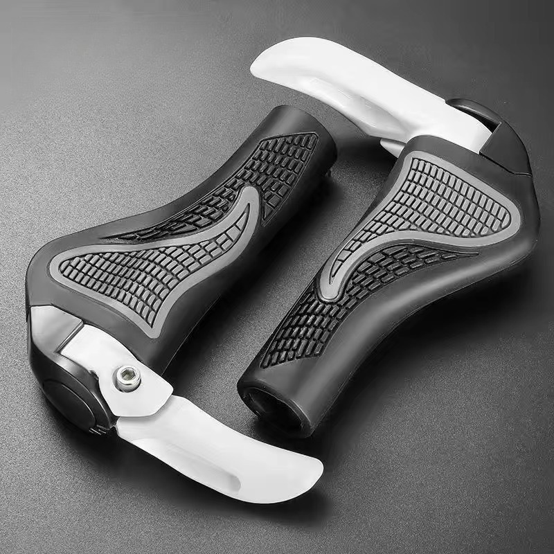 Bike Handle Grips Ergonomics Design Soft Gel Dual Lock on Bicycle Handlebar Grips for Mountain MTB MBX Bike Electric Scooter