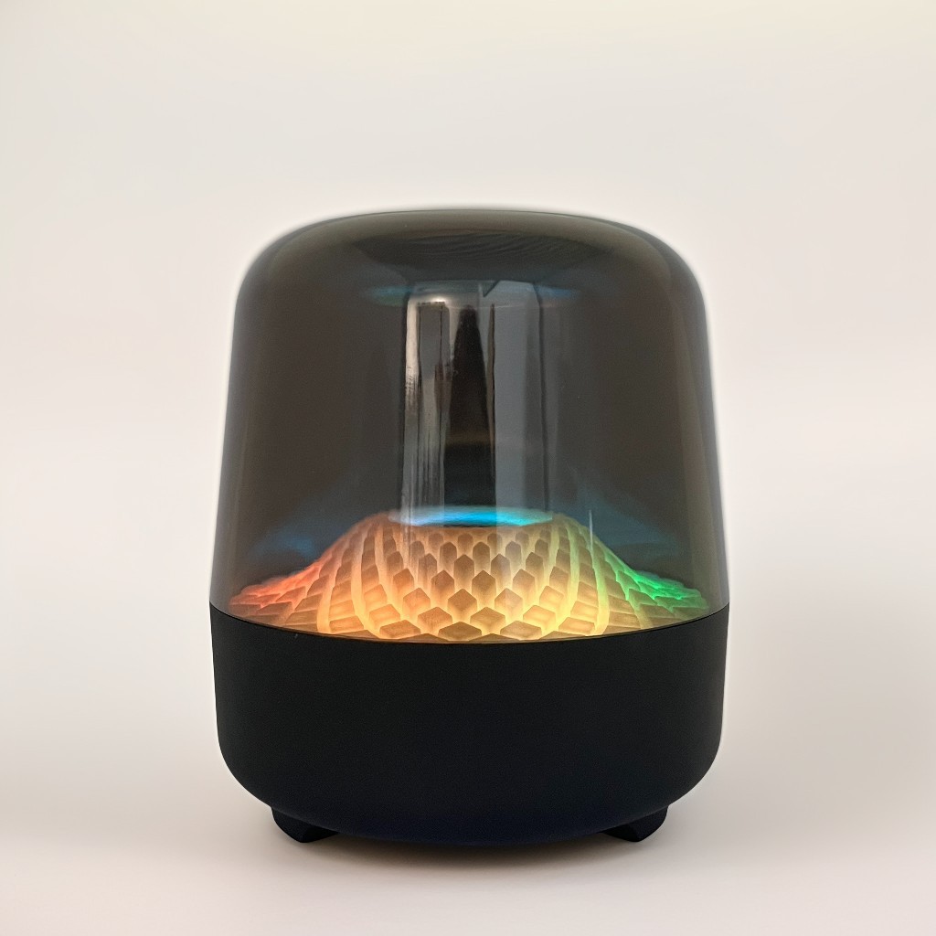 Sound Box Bluetooth Subwoofer Colorful Glass Home High Volume Wireless Computer Audience RGB LED Desktop Portable Speaker Festival New Year Gift