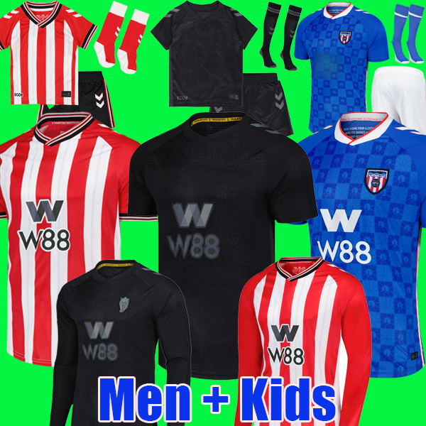 XH AK A sunderland football shirts 25 26 Black Cats Blackout kits Retro Soccer Jerseys safc home away third PRITCHARD safc football shirts long sleeve third stripe