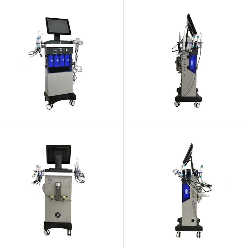 Hydro Facial Oxygen Machine Microdermabrasion 14 in 1 Function With Microcurrent LED Therapy Skin Scrubber Ultrasonic