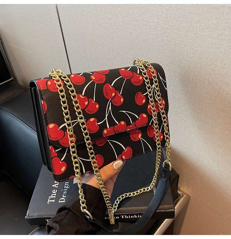 Designe 2025 New Simple Printed for Women, Color Block Fashion Style Single Shoulder Chain Crossbody Bag