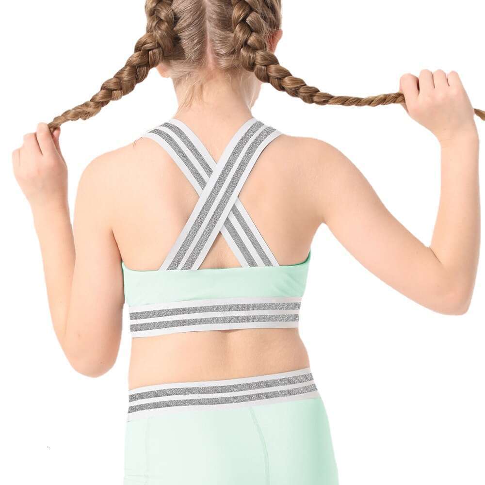 Battle Girl Skin-Friendly High Elastic Band Yoga Training Quick-Dry Children's Tight-Fitting Running Fitness Clothes af