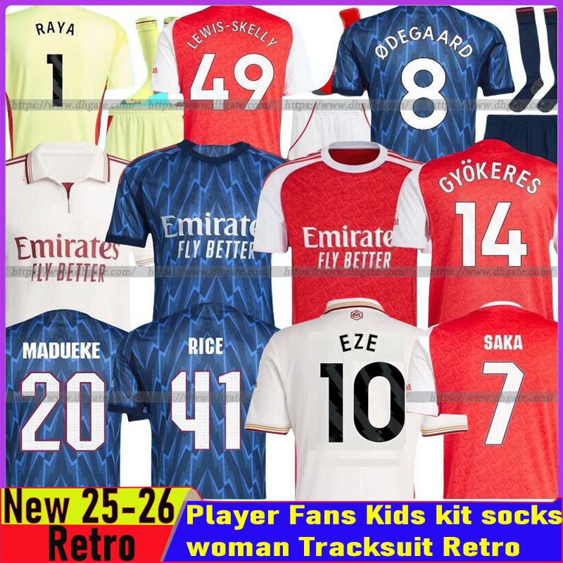 arsenalfootball kits 25 26 EZE Gyokeres SAKA soccer jerseys Fans Player version ODEGAARD LEWIS-SKELLY Arsenalfootball shirt Men Kids sets RICE ArSeN top kit jersey