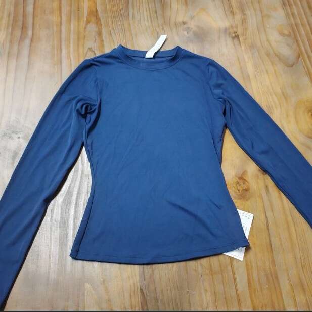 Autumn and Winter New Yoga Wear Long Sleeve Barely There Quick Dry Fitness Running T-Shirt Training Pilates Slim Fit Sports Top 66 02