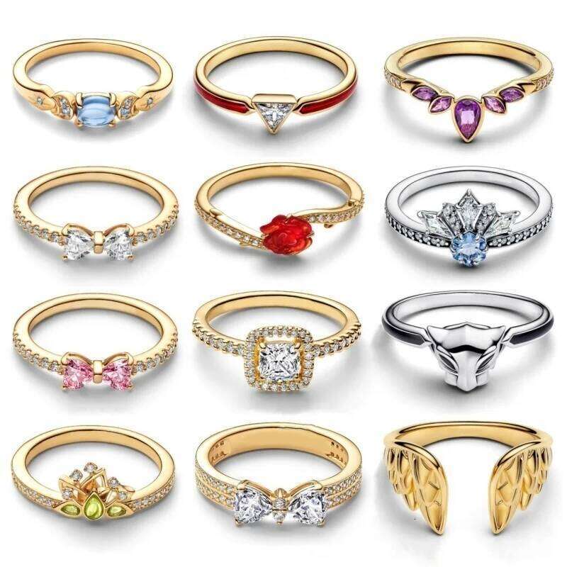 New Selling Love, Bow Ring Set, Suitable For Womens DIY Jewelry Rose Blooming Ring Party Holiday Gifts.