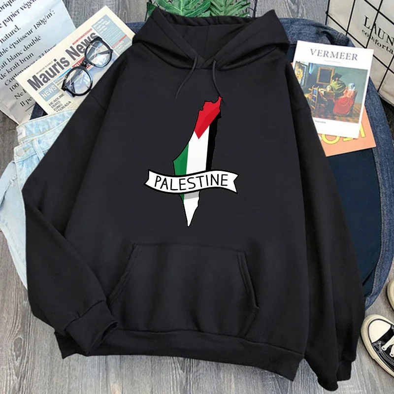 Unisex Autumn Winter Vintage Casual Pullover Sweatshirts Palestine Hoodie Fashion Women Harajuku Fashion Casual Sweatshirt 250825