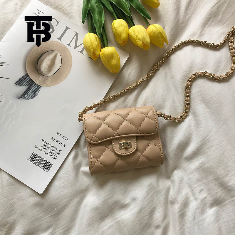 TB BHULAMTE Designer Lock Buckle Diamond Grid Casual Shoulder Bag Luxurious Fashion Chanel Style Mini Handbag Chain Crossbody Phone Bag