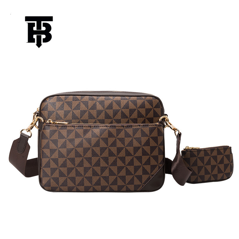 TB BHULAMTE Free Shipping Designer Women's Geometric Printed Handbag European And American Popular Single Shoulder Crossbody Bag Luxury Three In 