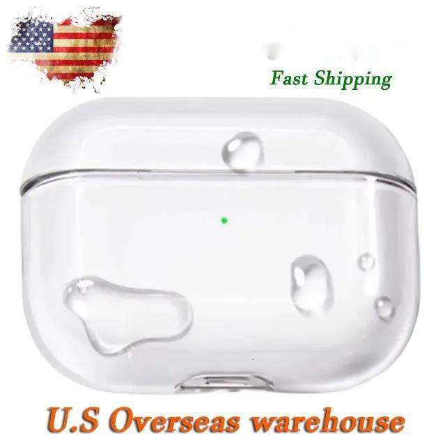 USA Stock For Apple Pro 2 Air Pods 4 3 Earphones Airpod Bluetooth Headphone Accessories Solid Silicone Cute Protective 4th Wireless Charging Box TPU Case