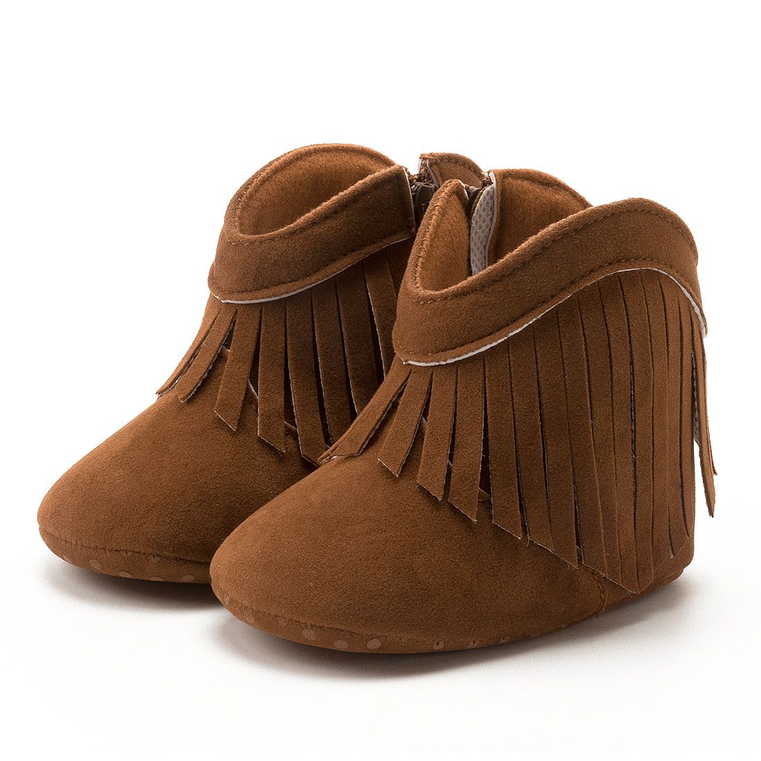 Toddler Tassel Boots Newborns Prewalkers For Baby Girls Walkfashion Infant Winter Warm Moccasins Non-Slip Soft Bottom Zipper Closure Shoes dh1922389