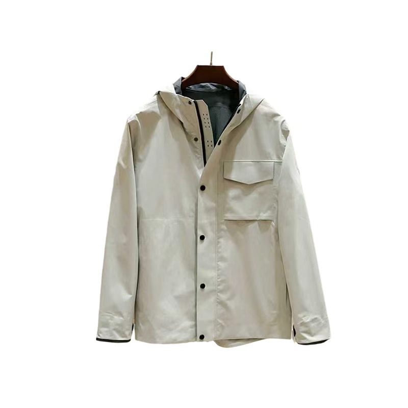 Lightweight and thin men's outdoor laminated casual hooded jacket with a high-end feel