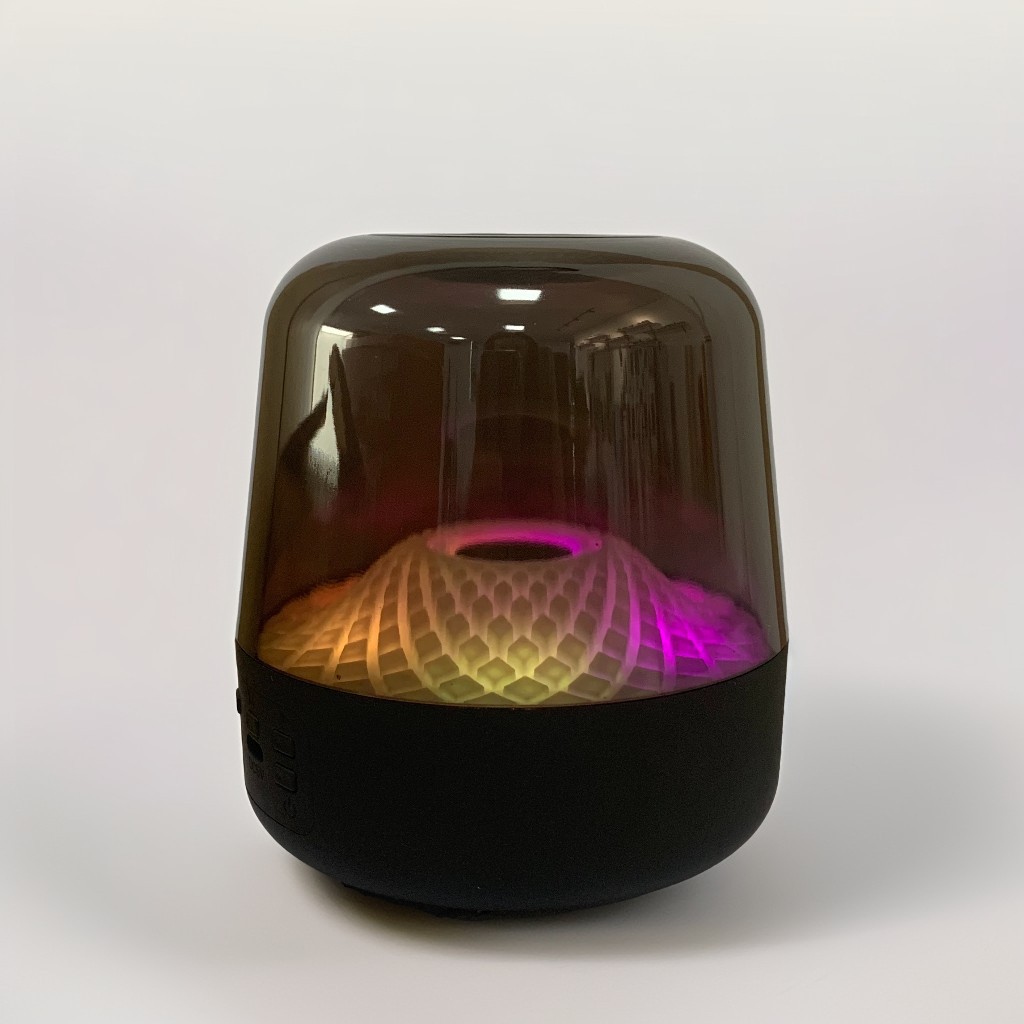 Sound Box Bluetooth Subwoofer Colorful Glass Home High Volume Wireless Computer Audience RGB LED Desktop Portable Speaker Festival New Year Gift