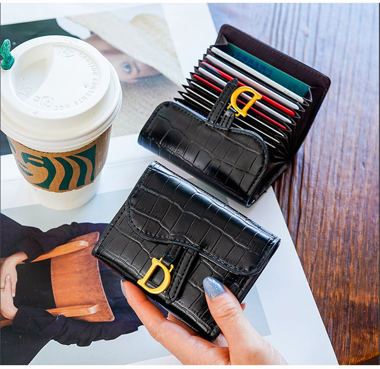 Elegant Slim-Line Ladies' Pouch: Durable Leatherette Multi-Credit Card Holders w/ Coins Pocket Stylish Accessory for Everyday Use