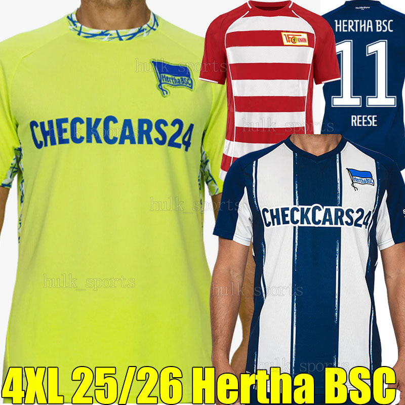 4XL 25/26 Hertha BSC 3rd Soccer Jerseys 2025 REESE KOWNACKI THORSTEINSSON GRONNING SCHULER BROOKS Union Berlin KRUSE Haraguchi TRIMMEL TEUCHERT football shirts