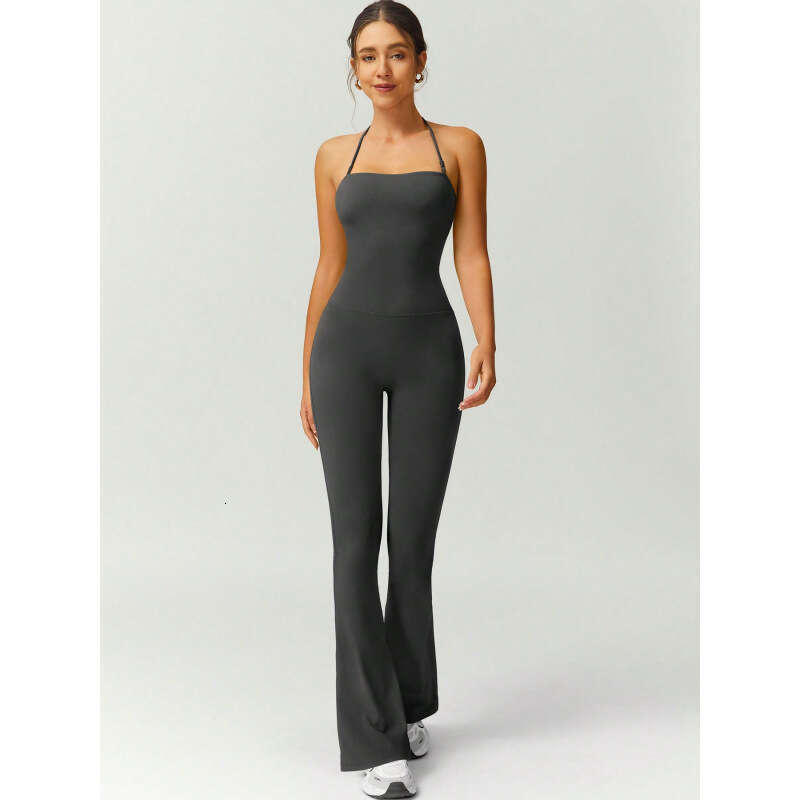 Suspender Long Pants Yoga Jumpsuit Two-Way Wear Waist-Cinching Hip-Lifting Sports Fitness Bodysuit 59
